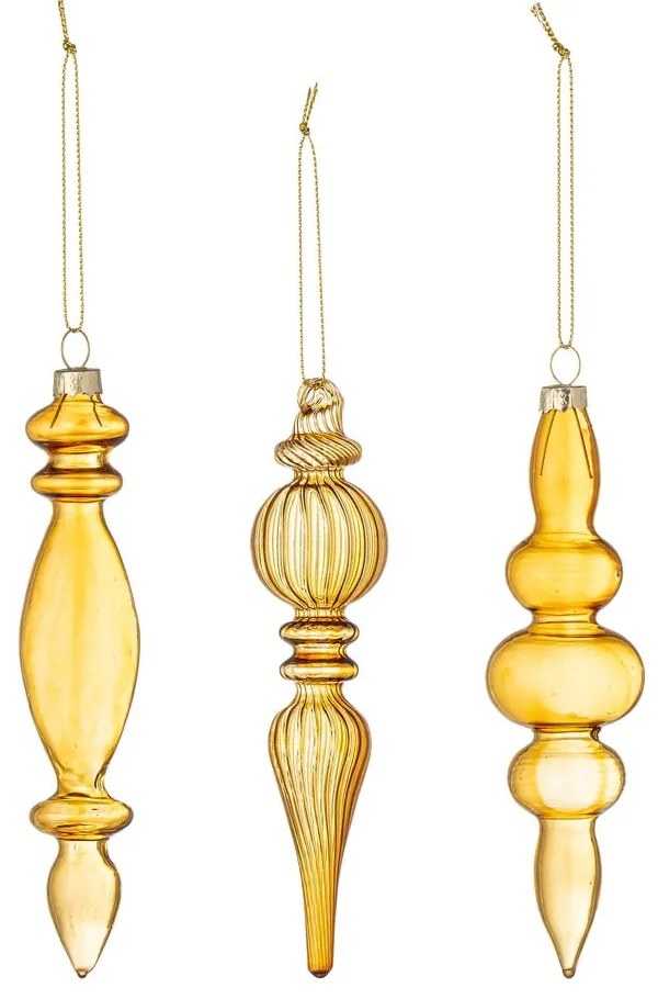 Стъклени коледни украси в комплект от 3 бр. ø 4 cm Auralia – Bloomingville