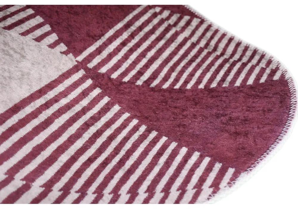Миещ се килим в цвят бордо 80x120 cm Oval - Vitaus