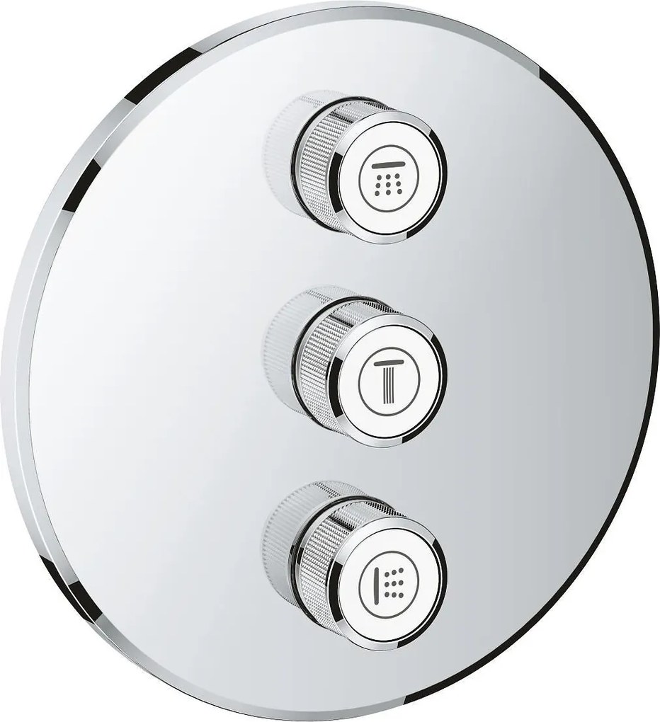 Grohtherm SmartControl Троен вентил за вграждане, външна част