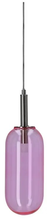Лилаво LED висящо осветително тяло със стъклен абажур ø 13 cm Fiuggi – Candellux Lighting
