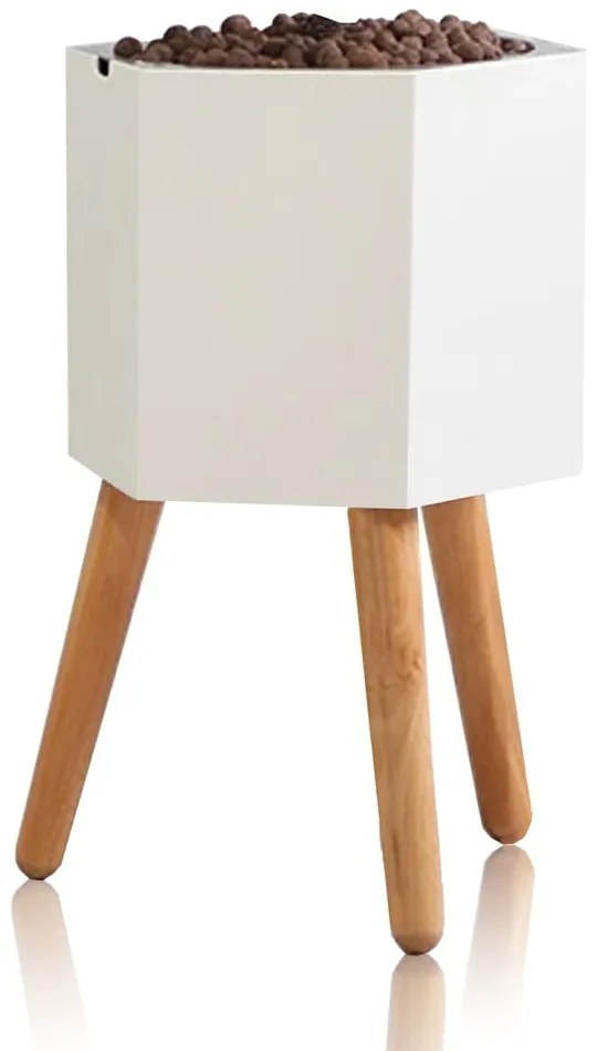 Бяла самонапояваща се саксия , ø 22,8 cm Calla - Tomasucci