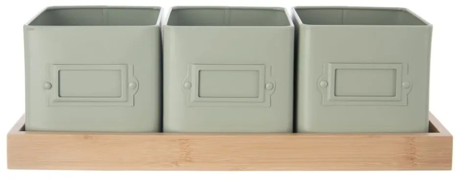 Метални саксии за билки в комплект от 3 бр. Greenish – Orion