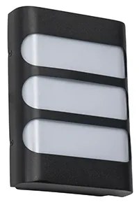 Външна стенна лампа черна с LED с датчик за светлина/тъмнина - Gaev