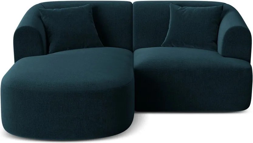 Кадифен ъглов диван в петролен цвят (ляв ъгъл) Campi – Cosmopolitan Design