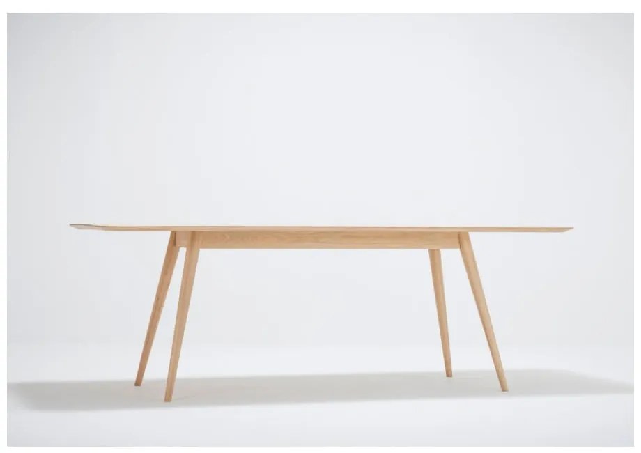 Трапезна маса от масивна дъбова дървесина , 220 x 90 cm Stafa - Gazzda