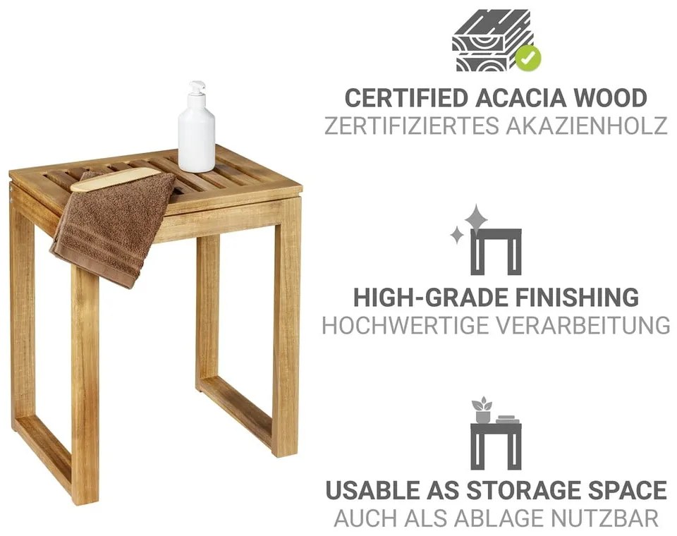 Стол от масивна акация в естествен цвят Fondi – Wenko