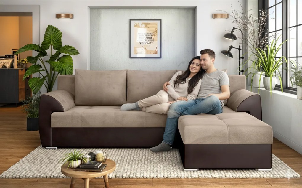 Разтегателен ъглов диван Деман