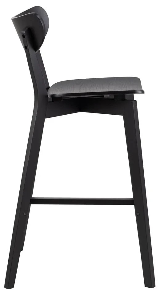 Черни дървени бар столове от каучук в комплект от 2 броя 105 см Roxby - Actona