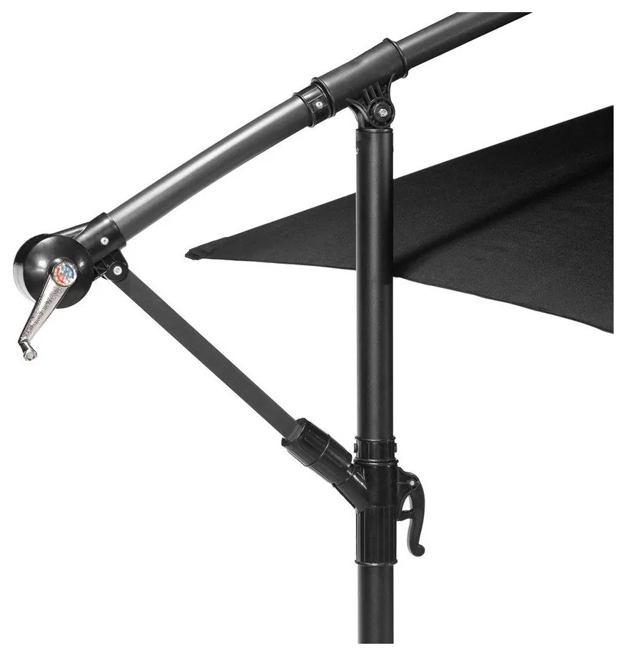 Черен чадър ø 300 cm Happy Sun – Bonami Essentials