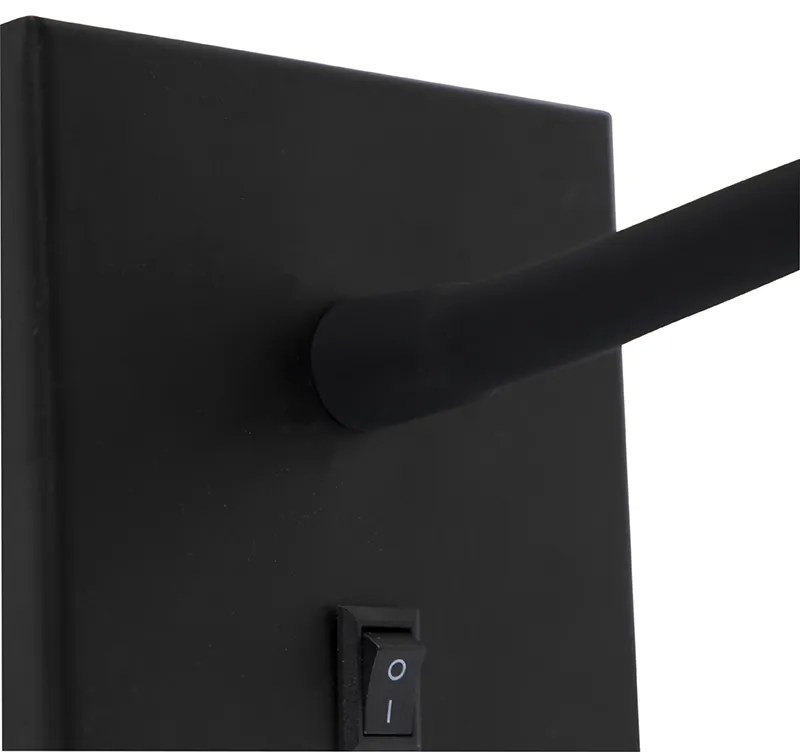 Модерна гъвкава стенна лампа черна LED - Flex