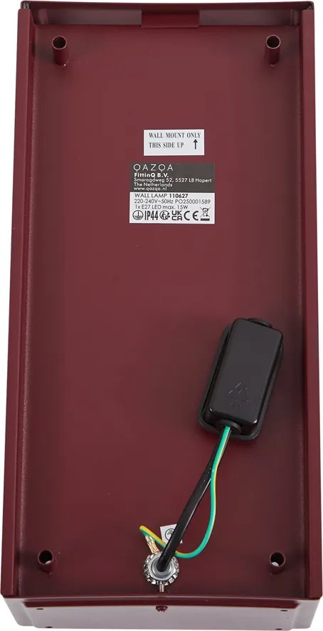 Класически външен стенен фенер червен IP44 - Rotterdam