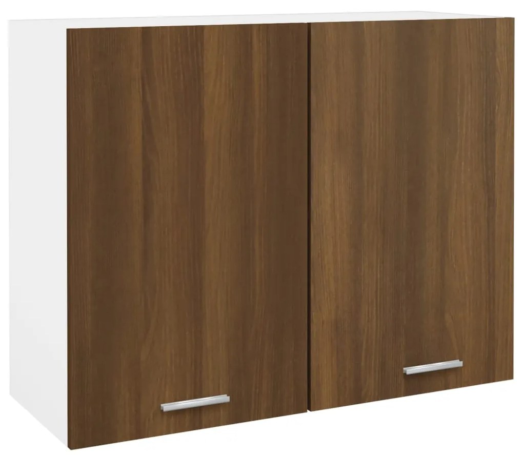 815590 vidaXL Окачен шкаф, Lyon кафяв дъб, 80x31x60 см, инженерно дърво