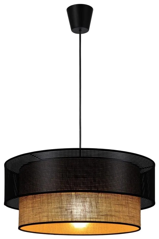 Пендант на кабел BORHO 1xE27/60W/230V черен/юта