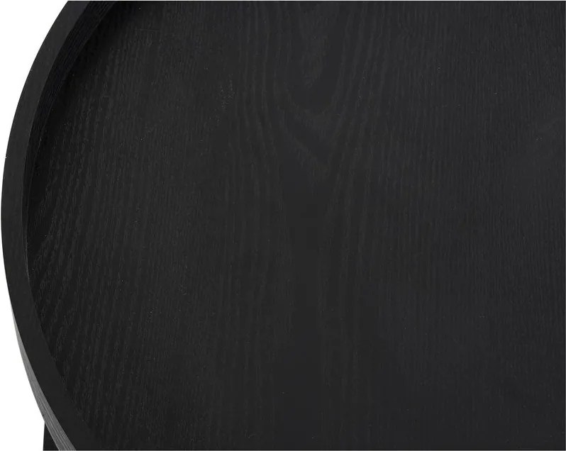 Черна кръгла масичка за кафе от декор от дъб ø 64 cm Hagen – Bonami Essentials