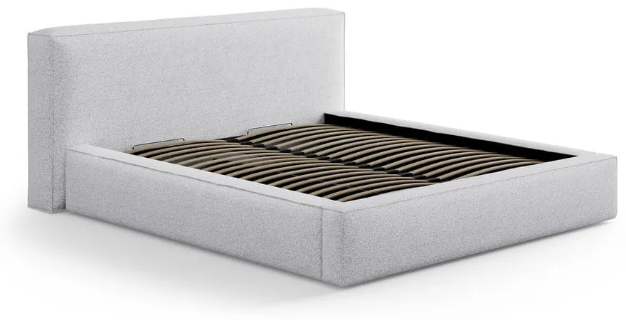 Светлосива тапицирана табла за легло 189x100 cm Olivia – Micadoni