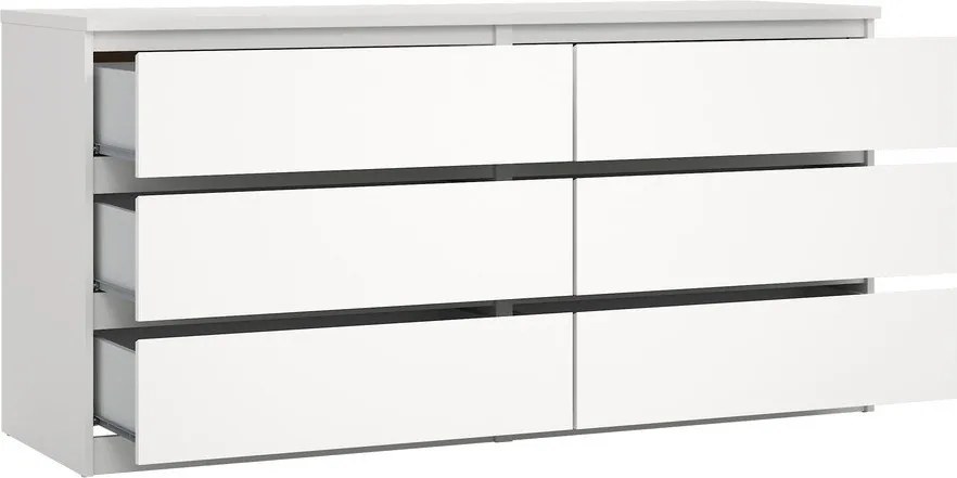 Бял скрин 154x76x50 cm Naia – Tvilum