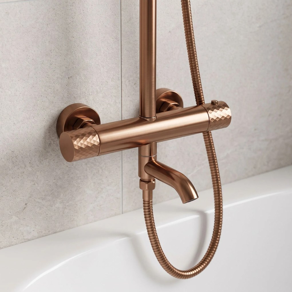 Душ система с Термостат Rea Lungo Diamond Copper