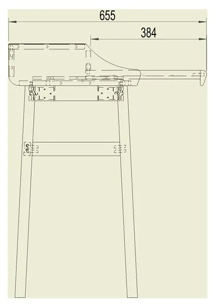 Работна маса с издърпващ се плот, ширина 115 cm Carteret - Woodman
