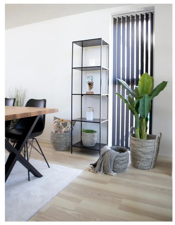 Черна етажерка в декор от ясен 51x170 cm Vita - House Nordic