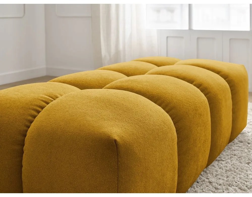 Шенилова табуретка в цвят горчица Everest – Bobochic Paris