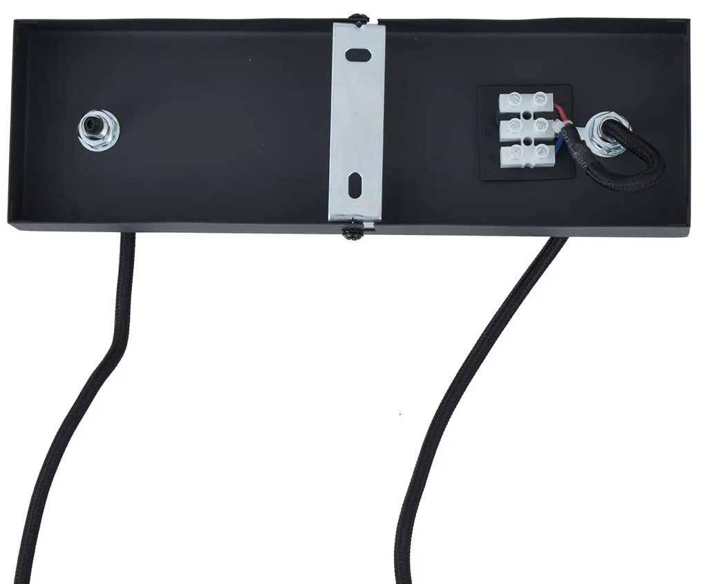 Модерен висящ лампион черен с 6 светлини - Jeana Straight