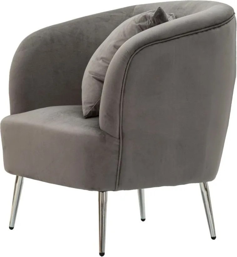 Сиво кадифено кресло Silvery – Mauro Ferretti