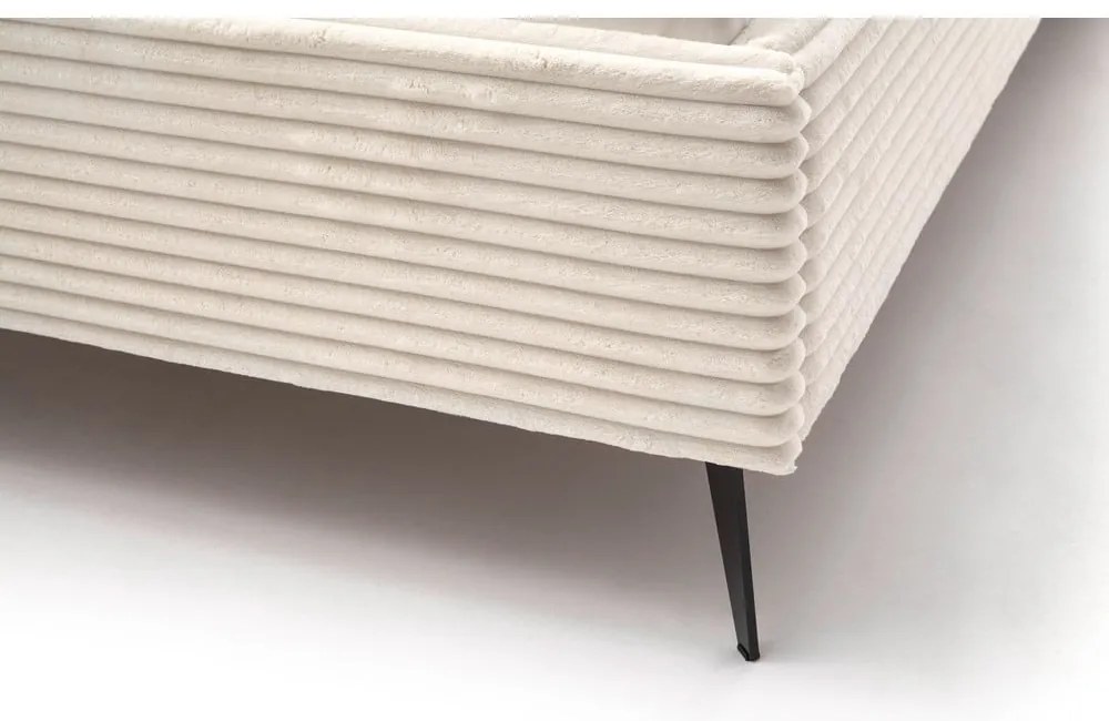 Бежово двойно легло 180x200 cm тапицирано без ламелно дъно Matera – Meise Möbel