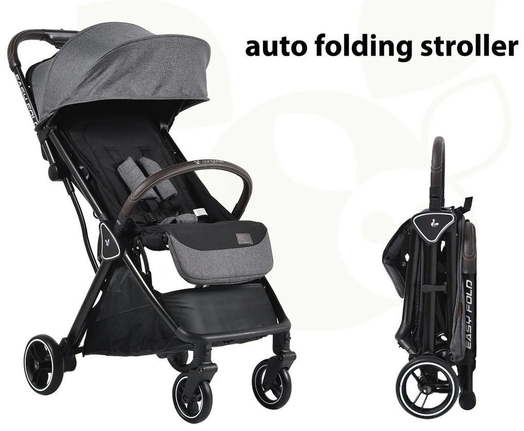 Cangaroo  -  Детска лятна количка Easy fold сив