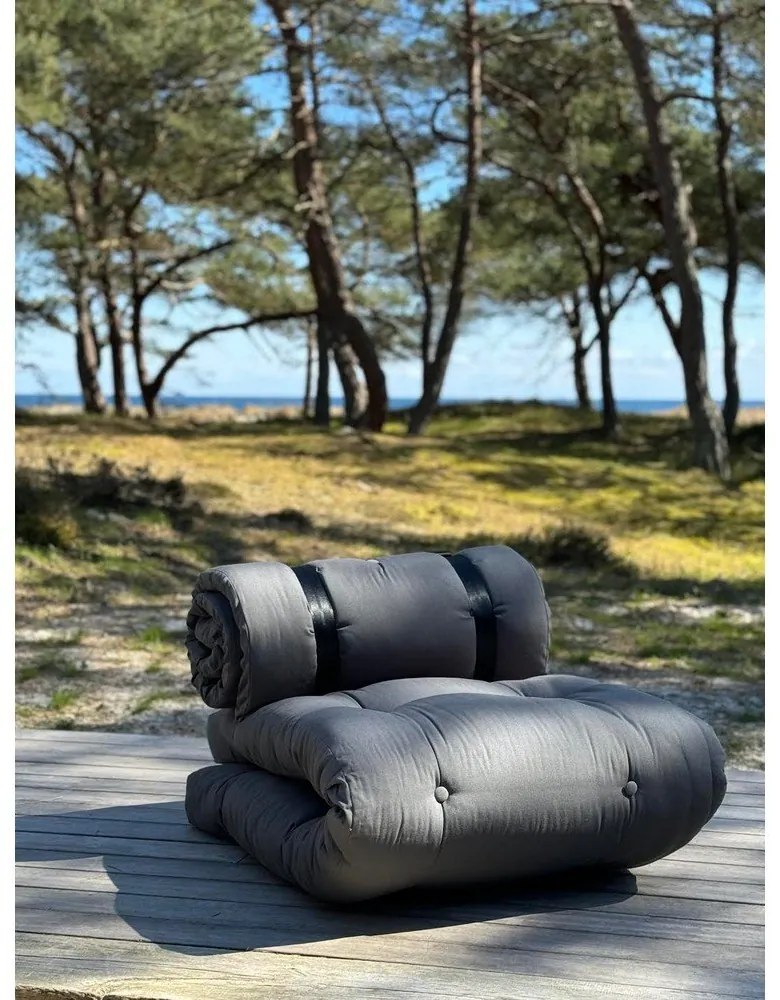 Design OUT™ Buckle Up Тъмно сив диван-стол за открито Out Buckle Up - Karup Design