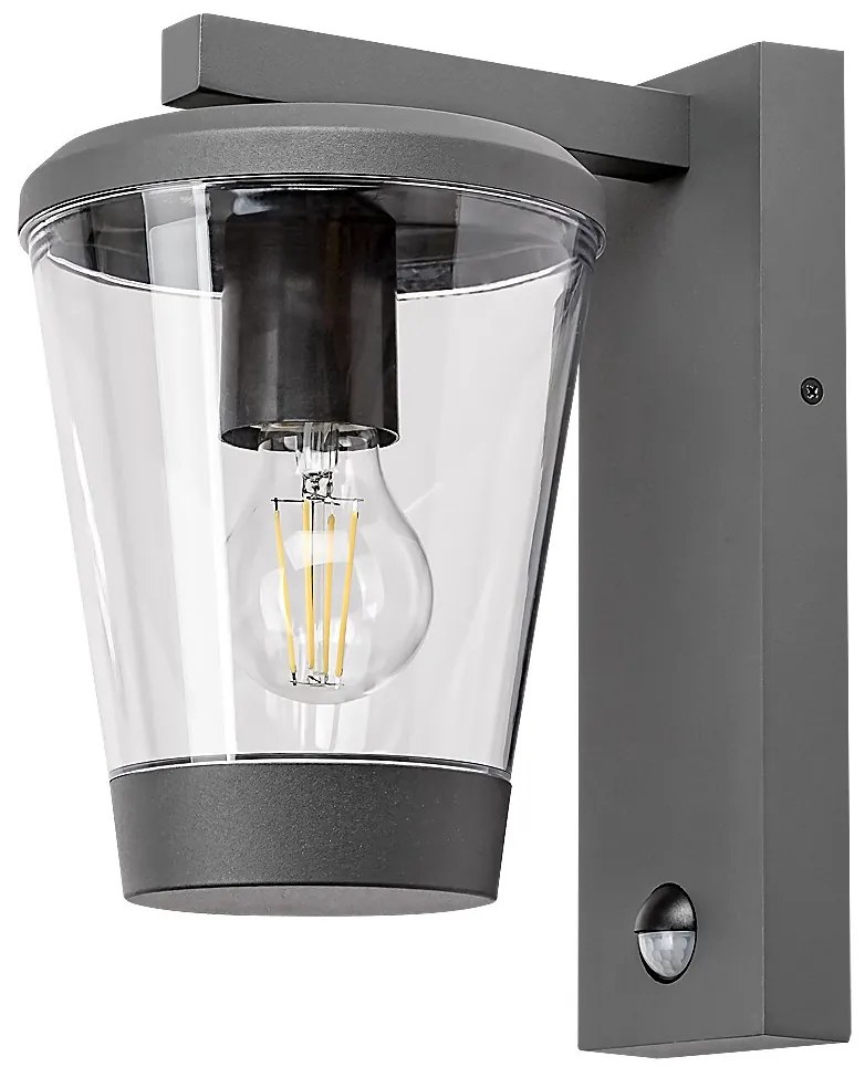 RABALUX 7267 Savano външна лампа, IP44, E27 1X MAX 40W черен, СЕНЗОР - 7267