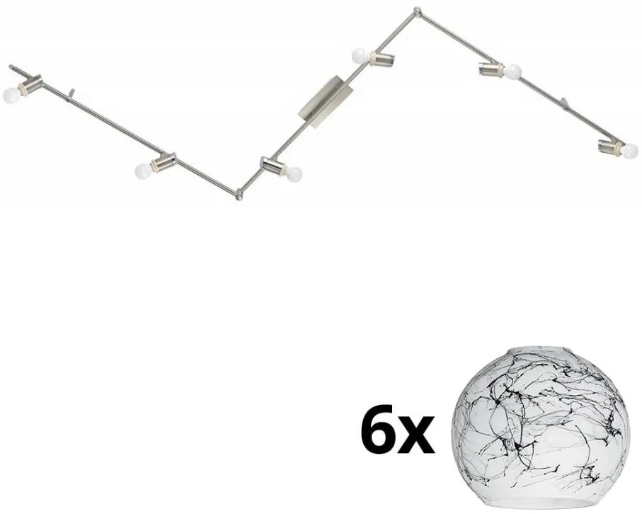 Eglo - LED точкови лампи MY CHOICE 6xE14/4W/230V хром/бяло/черно