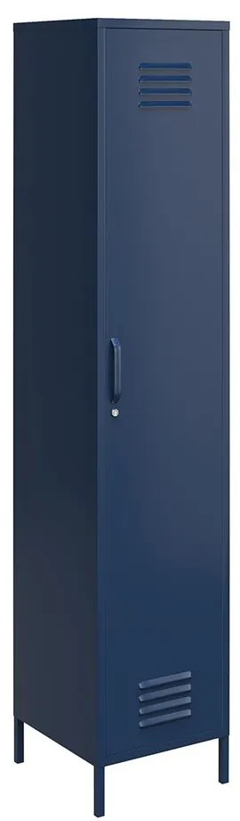 Син метален шкаф 38x185 cm Bradford - Queer Eye