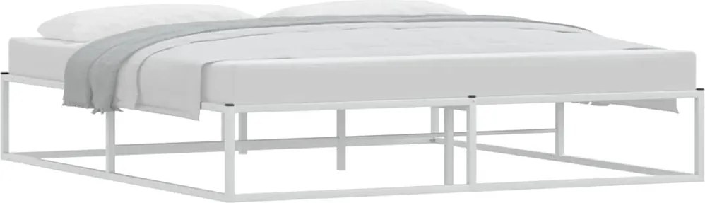 4017427 vidaXL Рамка за легло без матрак Бяла 180x200 cm Метал