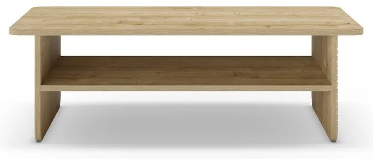 Масичка за кафе с дъбов плот в естествен цвят 60x110 cm Daira – Marckeric