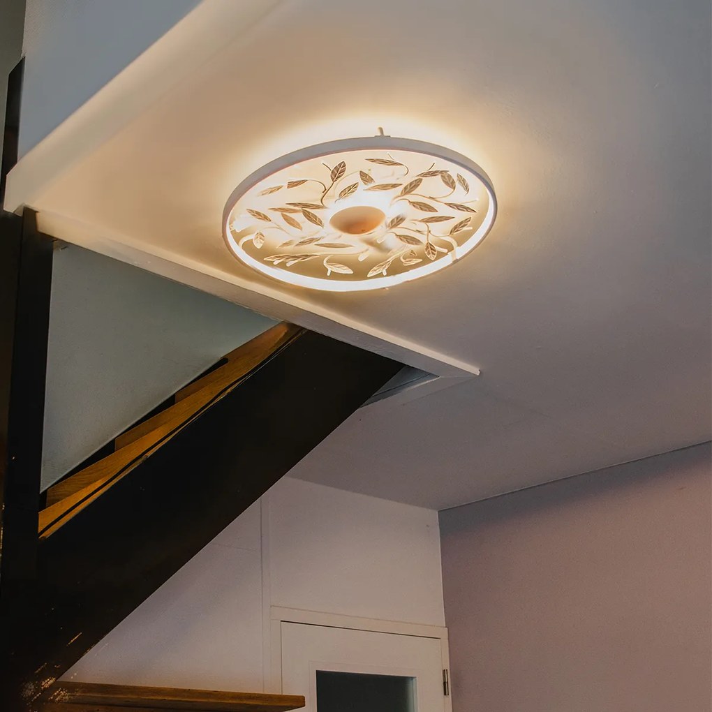 Бяла таванна лампа в стил арт деко - Bota