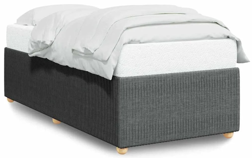 3284915 vidaXL Рамка за легло без матрак, тъмносива, 100x200 см, плат