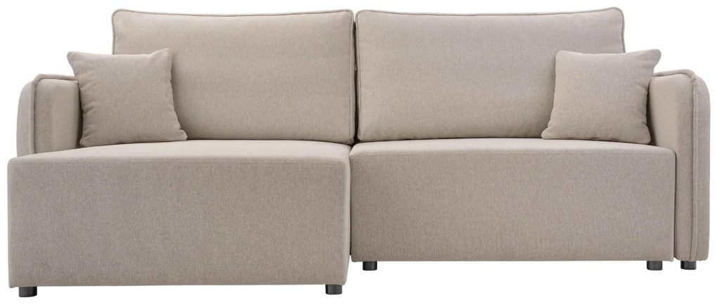 Ъглов диван Melody-Бежово-Ляв