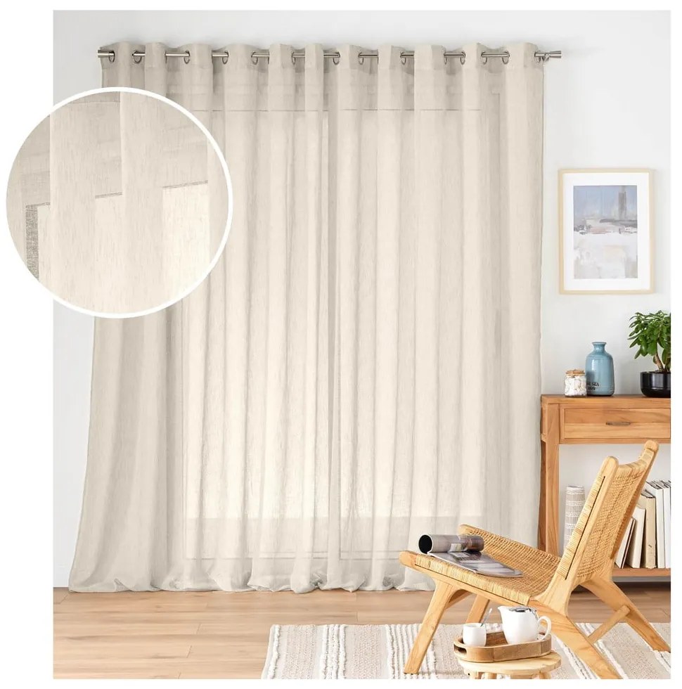 Завеса в естествен цвят 400x240 cm Carlin – douceur d'intérieur
