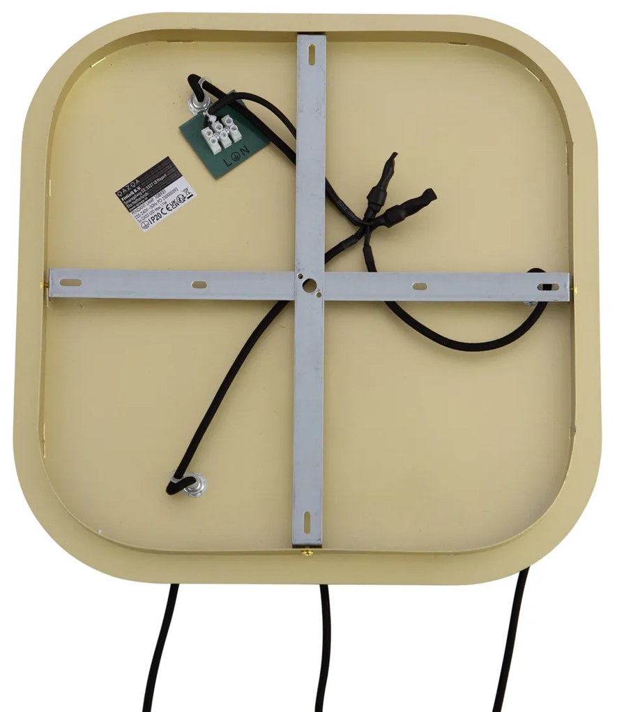 Хотелски шик висяща лампа месинг с кехлибарено стъкло 3 светлини - Gus