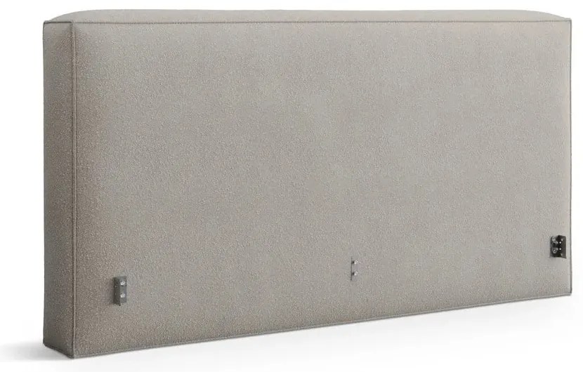 Светлосиво двойно легло 140x200 cm тапицирано с място за съхранение с включена подматрачна рамка Simon Olivia – Micadoni