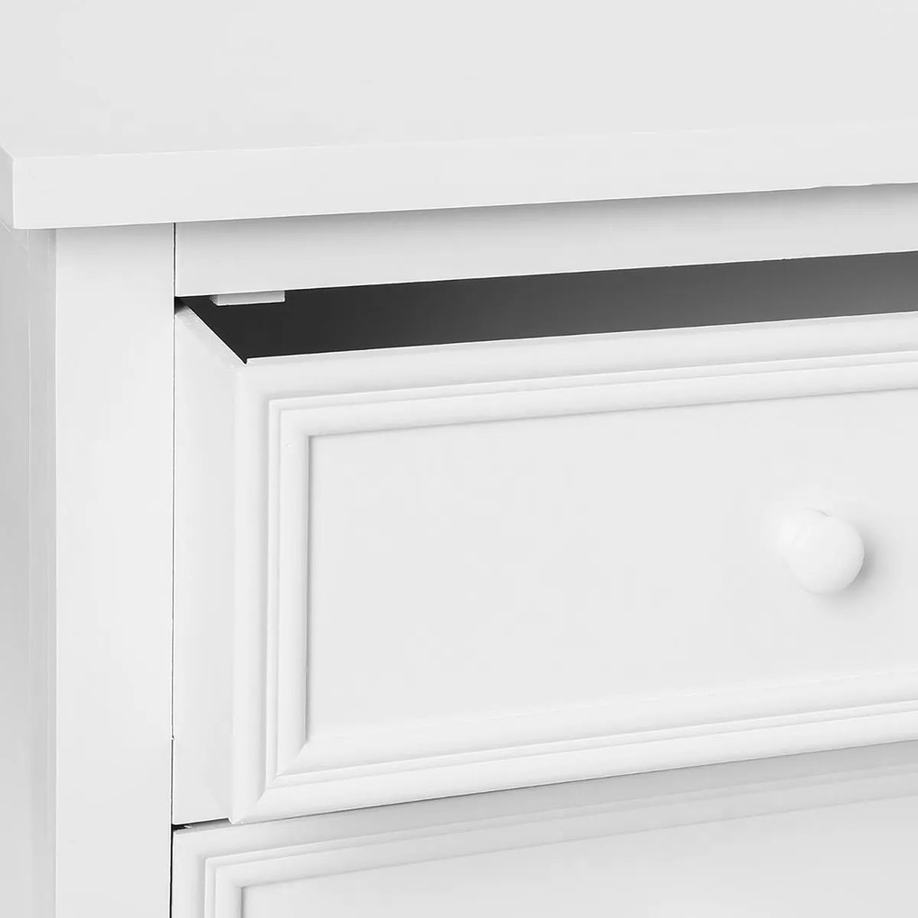 Скрин atmosphera Charm, 6 чекмеджета, MDF, 45x35x113 cm - Бял