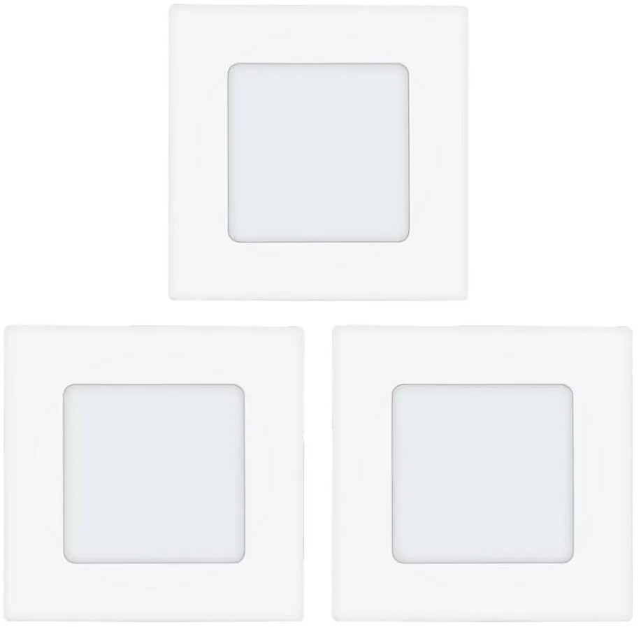 Eglo 78196 - КОМПЛЕКТ 3x LED вградени таванни осветителни тела 3xLED/2,7W/230V