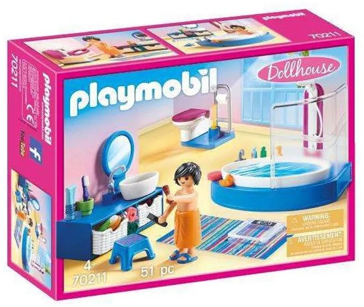 Playset Dollhouse Bathroom Playmobil 70211 Бани (51 pcs)