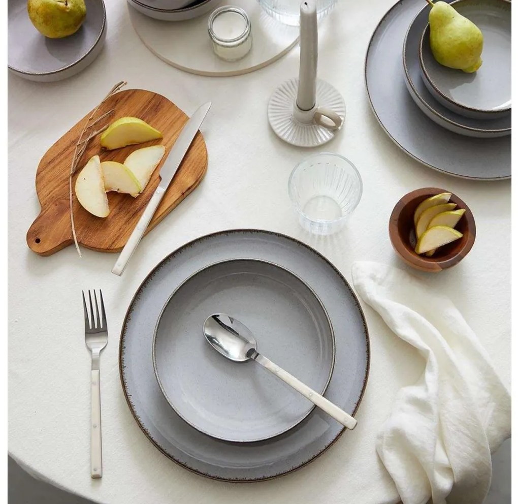 Комплект за хранене 18 части сив/порцелан