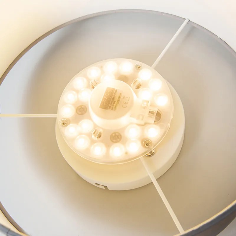 Таванна лампа зелена 30 см с LED - Drum LED