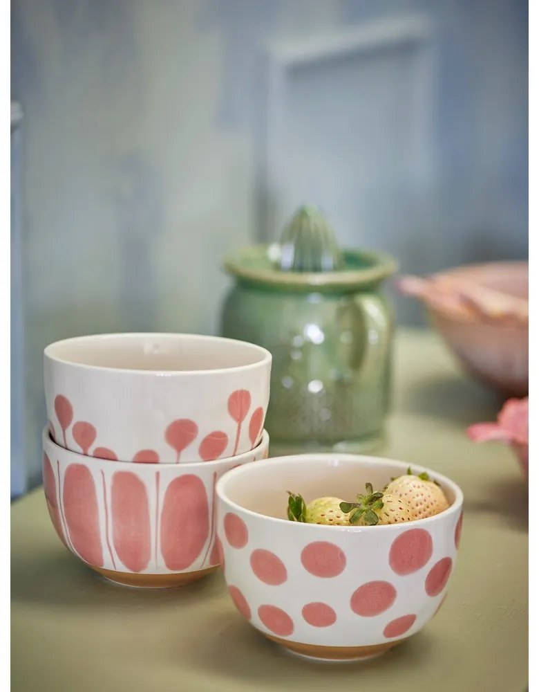 Глинени купички в комплект от 3 бр. в цвят сьомга/кремави 500 ml Linora – Bloomingville