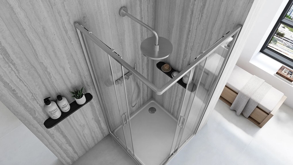 Душ кабина Rea City 90x90 Nickel Brush
