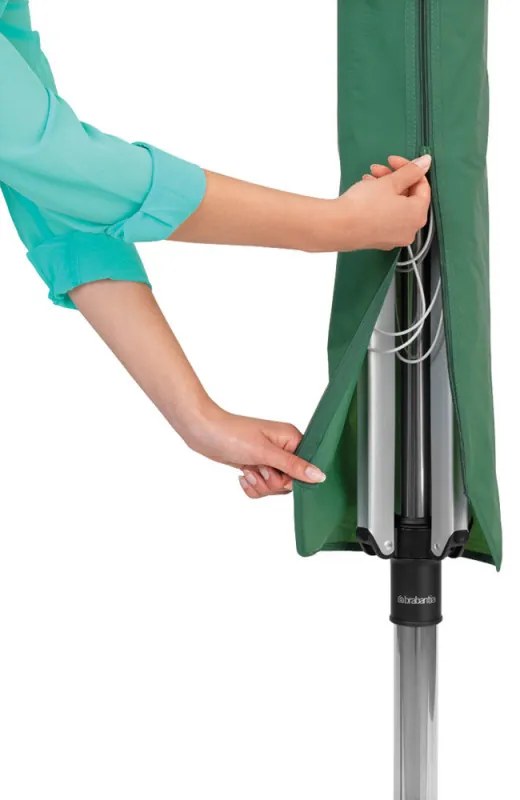 Външен простор Brabantia Lift-O-Matic 90300270, 60 м, Регулируема височина, Метален шиш за вкопаване, Калъф, Резистентен на корозия, Инокс