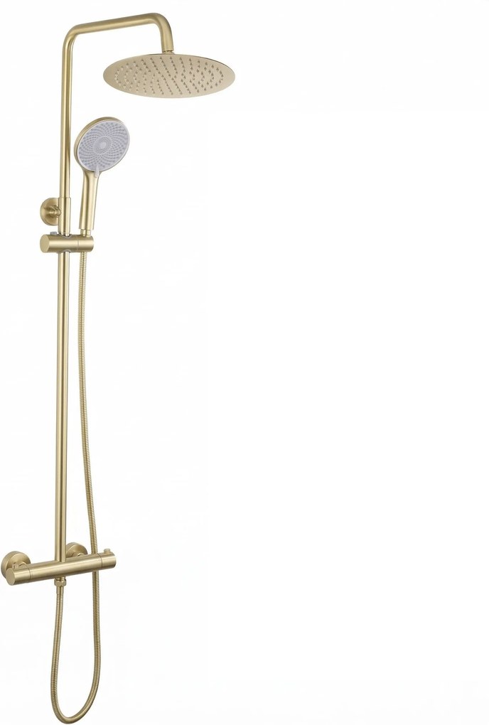Душ комплект без чучур с термостат Rea Lungo Gold Brush