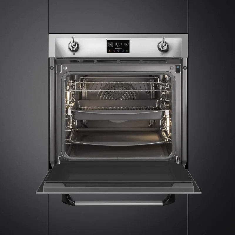 Фурна за вграждане Smeg SOP6902S2PX, 3000W, 68 л, Клас A++, 12 функции и 5 нива на готвене, Готвене чрез Комбинирана пара, Самопочистване, Таймер, 30-280C, Инокс